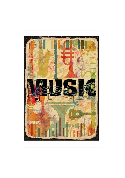 Bedeko Müzik Zamanı Art Mdf Poster 50 Cm X 70 Cm