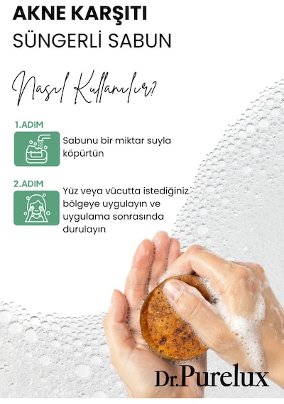 Siyah Nokta Karşıtı Peeling Etkili Süngerli Sabun Hızlı Maske Kabak Lifi - Lavanta