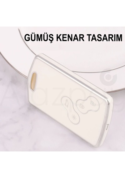Renault Clio Megane Captur Koleos Fluence Laguna Anahtar Kılıfı Siyah Gümüş - 1 Adet