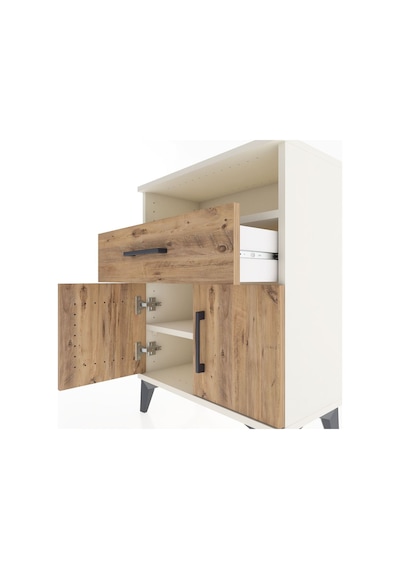 Arges Komodin 2 Raflı Tek Çekmeceli 2 Kapaklı 60x30x80 Aytaşı-çam Aytası