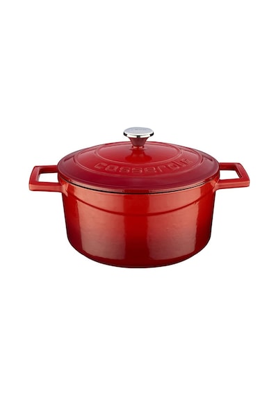 Lava Metal Döküm Yuvarlak Tencere, 22 Cm, Kırmızı Genel