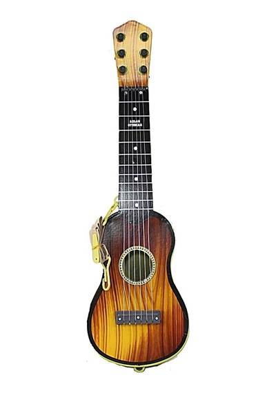 6 Telli Oyuncak Çocuk Gitarı Ispanyol Gitar Tam Hediyelik Ürün Kahverengi 50cm 2 Adet