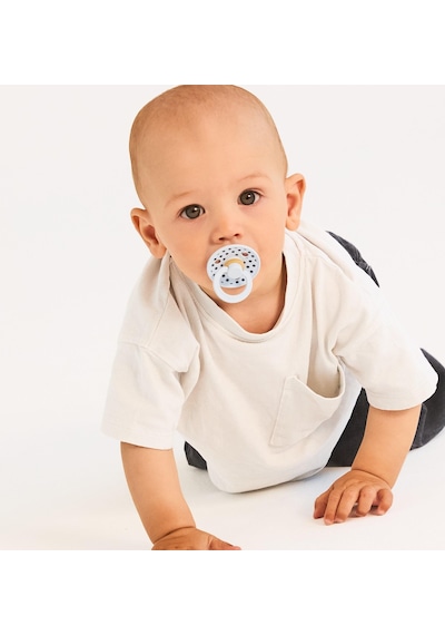 Bibs Studio Polka Small Emzik-baby B.Steel Blue 0-6 Ay