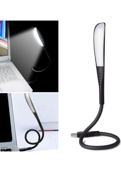 Usb Girişli 14 Ledli 3 Kademeli Dokunmatik Masa/kitap Okuma Lambası Ledi Siyah Beyaz