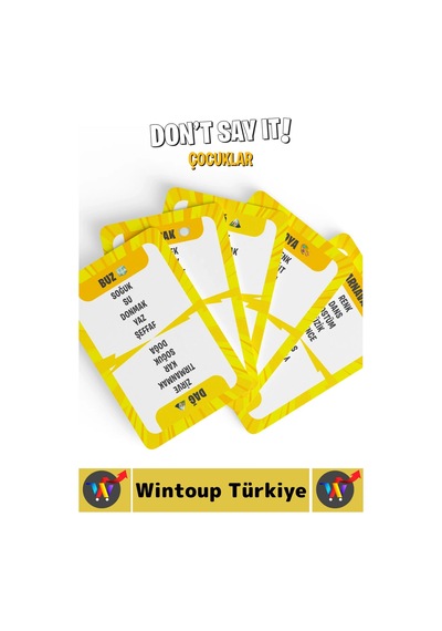 Eğitici Konsantrasyon Dikkat Zeka Gelişimi Eğlenceli Vakit Geçirme Kart Oyunu Don't Say It-çocuklar