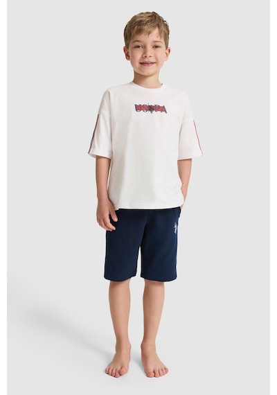 U.s. Polo Assn. Erkek Çocuk Beyaz Pijama Takım 50327249-vr013
