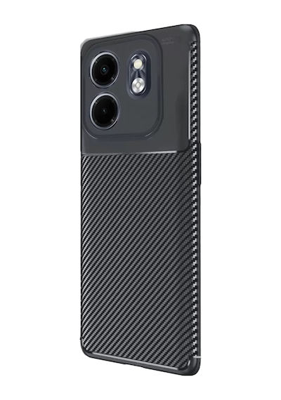 Newface İnfinix Hot 50i 4g Kılıf Auto Focus Karbon Kapak - Siyah Diğer