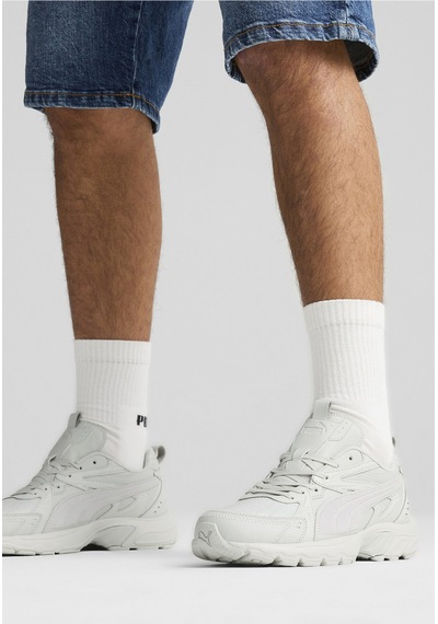 Puma Milenio Tech Deri Spor Ayakkabı Unisex Glacial Gray White Glacial Gray White