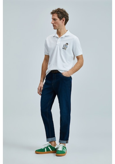 Lufian Erkek Polo Yaka T Shirt 111040220 Beyaz Beyaz