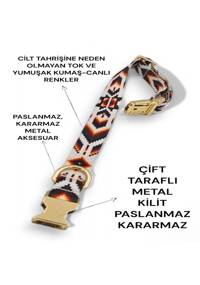 Caramelos Köpek Tasması-küçük Irk Ve Orta Irk İsimli Tasma 6 Altın Kahverengi