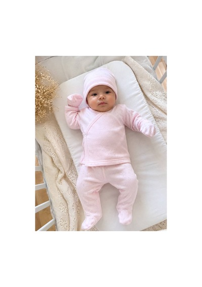 H&c Coolboy %100 Pamuk Ajurlu Kız Bebek 5 Li Hastane Çıkış Seti Yenidoğan Patikli 0-3 Ay Bebe Pembe