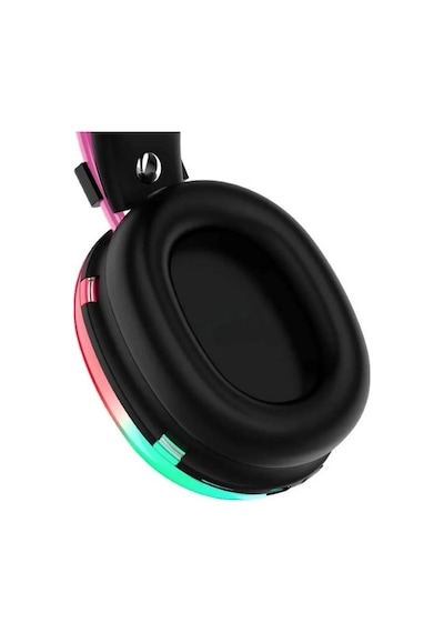 Pg580 Rgb Led Işıklı Bluetooth Kulaküstü Kulaklık Şarjlı Dahili Mikrofonlu Kablosuz Kulaklık Hafıza Kartı Ve 3.5mm Jack Girişli Mp3 Çalar