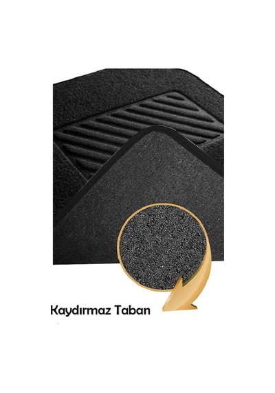 Oto Halı Paspas Siyah Biyeli Her Araca Uygun