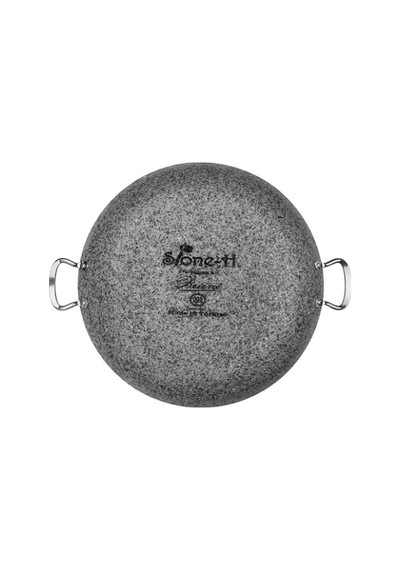 Brioni Stone-h 38cm Granit Şef Tenceresi Sh-38 Gri