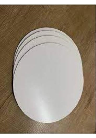 Turta Mendili / Pasta Altlığı White -beyaz Düz Kenarlı Kalın Yuvarlak 18 Cm 10 Adet