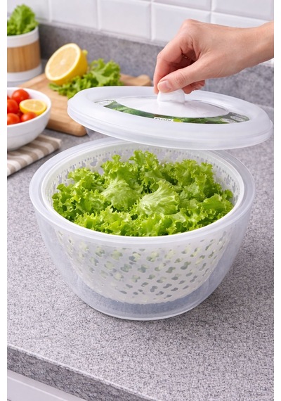 Salata Ve Sebze Kurutucu Gri - Beyaz
