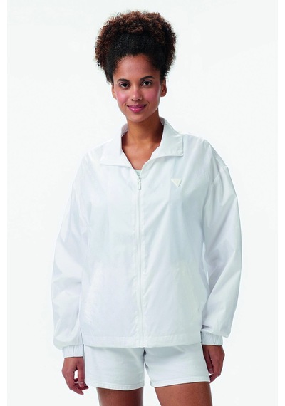 Guess 4g Logo Windbreaker Kadın Rüzgarlık Beyaz