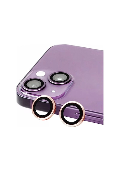 Newface Apple Uyumlu iPhone 15 Plus Raze Metal Kamera Lens - Pembe,