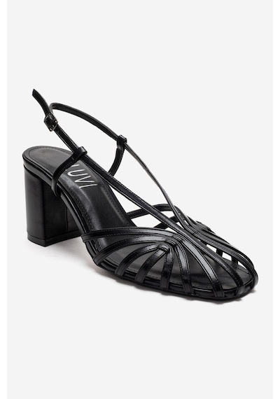 Luvishoes Wılda Siyah Kadın Kalın Topuklu Ayakkabı