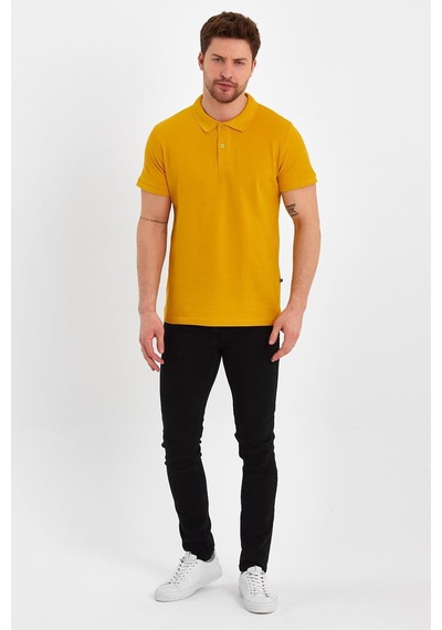 Nemonti Premium Penye Polo Yaka T-shırt Sun Flower