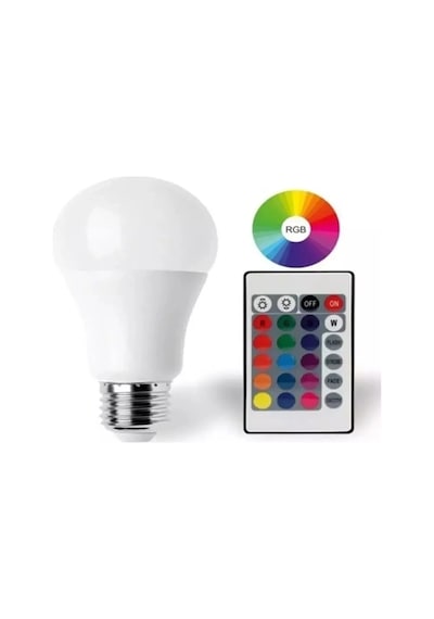 Hubrendy Çer 9w E27 Rgb Ve Beyaz Işık Kumandalı Ampul