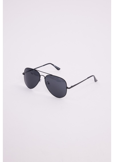 Unisex Oval Damla Model Çerçeveli Siyah Uv 400 Korumalı Güneş Gözlüğü-51231 Çok Renkli