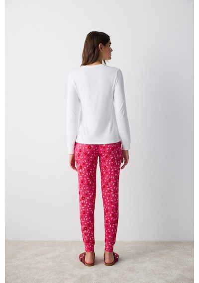 Penti Bloom Termal Beyaz Tişört Pijama Üstü Beyaz Beyaz