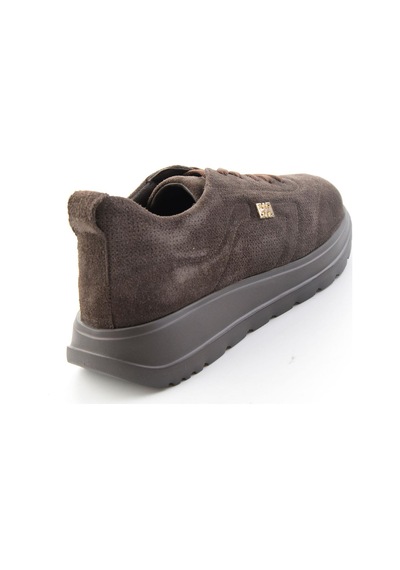 Bambi Kahve Süet Hakiki Deri Kadın Sneaker K01753000402