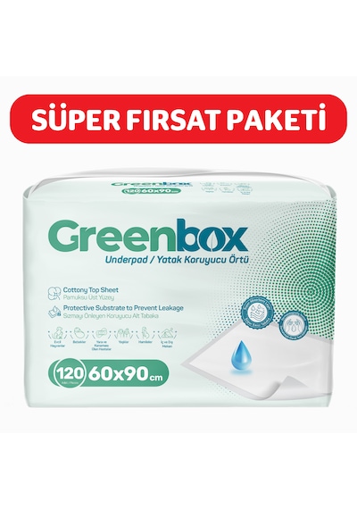 Greenbox 60x90 Yatak Koruyucu Örtü 30'lu 4 Paket 120 Adet