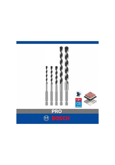 Bosch Pro Hex-5 5'li Beton Matkap Ucu Seti 4-10 Mm 2608707004