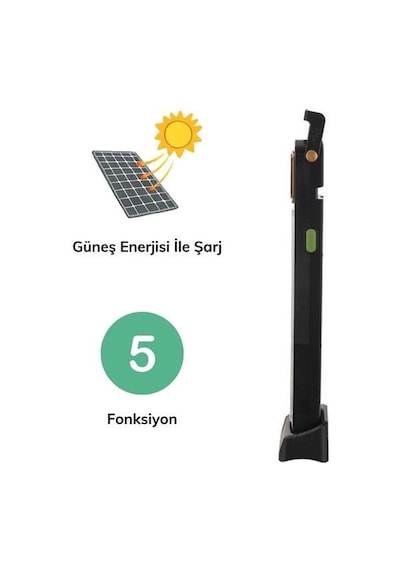 5 Fonksiyonlu Güneş Enerjisi İle Şarj Olabilen 48 Ledli Işıldak,aydınlatma Pr-3838 5570 Sarı