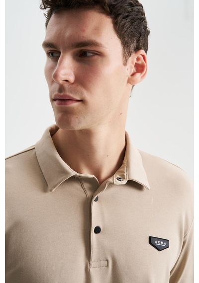 AR-MA Arma Erkek Slim Fit Çıt Çıt Düğmeli Polo Yaka İnterlok Sweatshirt 001