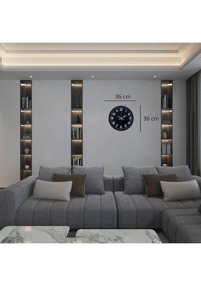 River World Duvar Saati 36 Cm Rengi Siyah Modern Çok Renkli 08926266