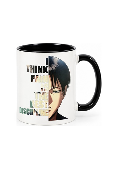 Anime Severlere Özel Attack On Titan Levi Desenli Hediye Seti Levi Termos, Levi Kupa, Levi Bardak Altlığı