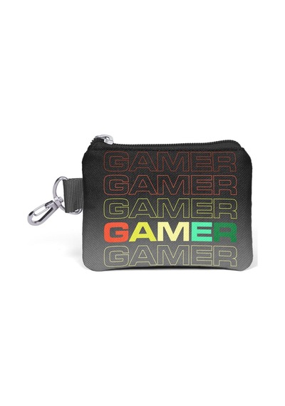 Coral High Siyah Gri Gamer Desenli Bozuk Para Çantası 21909 Gri - Siyah