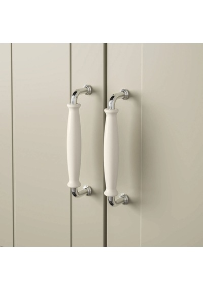 Ikea Klıngstorp 2'li Mobilya Kulpu 141 Mm Krom - Beyaz