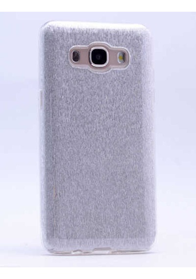 Samsung Uyumlu Galaxy J5 Kılıf Zore Shining Silikon Gümüş