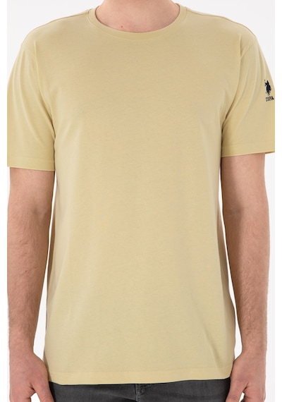 U.S. Polo Assn. Erkek Regular Fit Bisiklet Yaka Açık Haki Basic Tişört 50305985-VR183