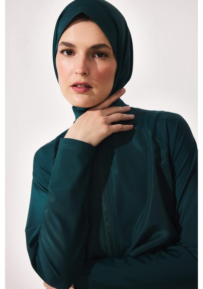 Defacto Regular Fıt 5li Koyu Yeşil Burkini Mayo G8897ax26smgn756 Yeşil-gn756