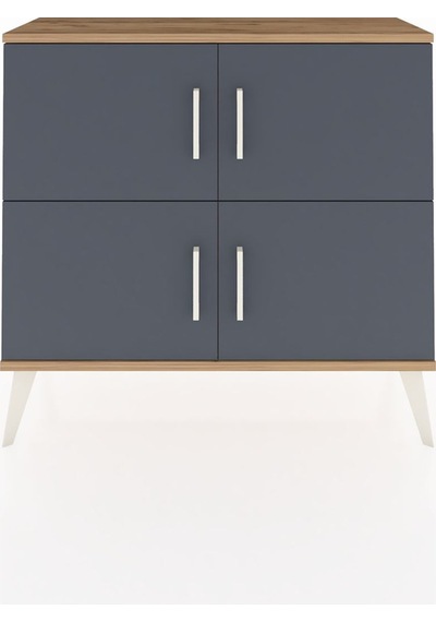 Arges Şifonyer 2 Raflı 4 Kapaklı 88x30x80 Çam-antrasit/çam Antrasit/çam Arges Şifonyer 2 Raflı 4 Kapaklı 88x30x80 Çam-antrasit/çam Antrasit/çam
