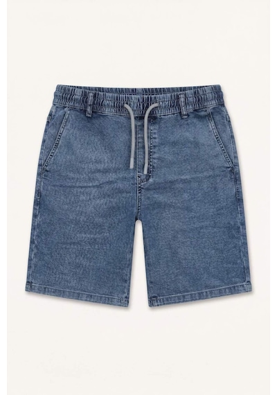 Defacto Relax Fıt Esnek Belli Jean Bermuda Şort H8872ax26smnm34 Mavi-nm34