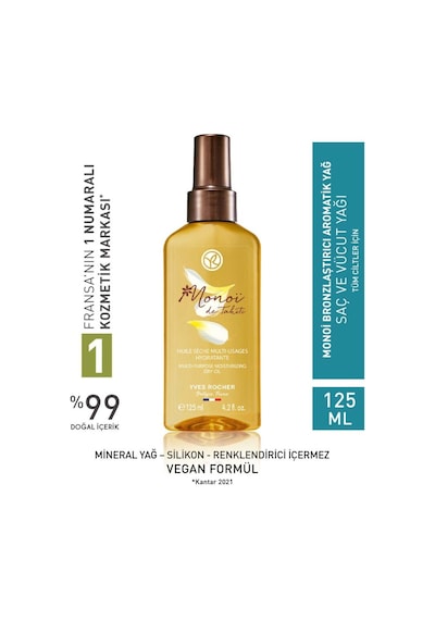 Yves Rocher Monoi Bronzlaştırıcı Aromatik Yağ 125  ML
