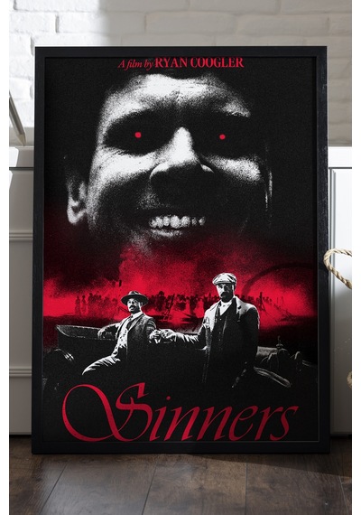 Sinners Siyah Ahşap Çerçeveli Poster, Dekoratif Film Duvar Tablosu