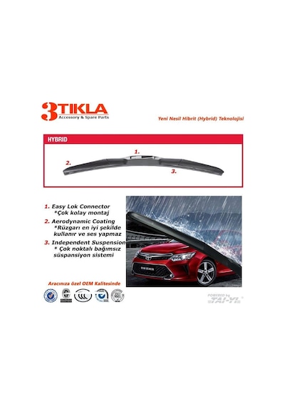 Suzuki Splash Hibrit Silecek Takımı 2008-2013 550 Mm/400 Mm
