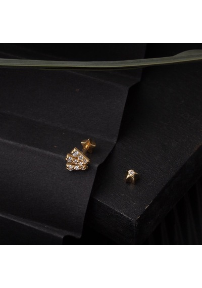 Bilezikci 14 Ayar Altın Tragus Piercing Küpe Kphsy14k22518