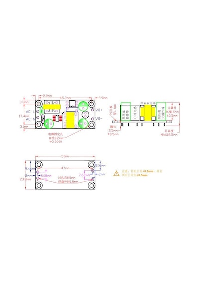 SMPS 220V Ac 9V Dc 0.6A Güç Kaynağı - Adaptör