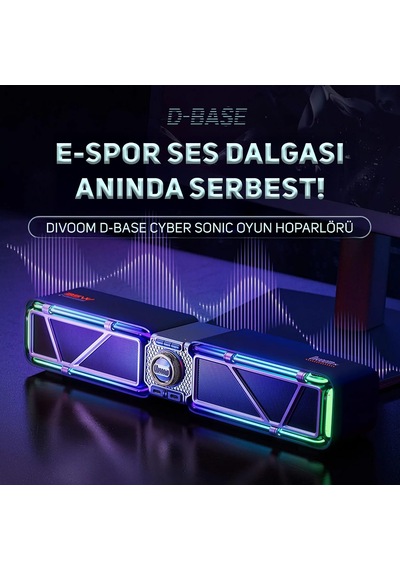 D-base 30w Masaüstü Bluetooth Gaming Hoparlör, Rgb Işıklı, Çift Portlu 35w Hızlı Şarj, Usb/aux/bluetooth6.0 Pembe