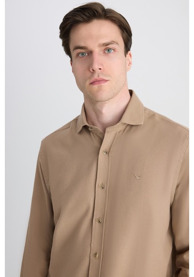 D'S Damat Ds Damat Comfort Camel Gabardin Gömlek 5hc02kx03327m C01