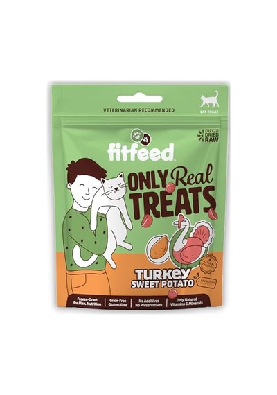 Fitfeed Freeze-dried Çiğ Hindi & Tatlı Patates Kedi Ödül Maması 40g