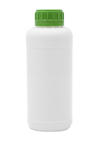 Borox Plastik Yuvarlak Yeşil Kilit Kapaklı Numune Şişe 100 x 500 ML